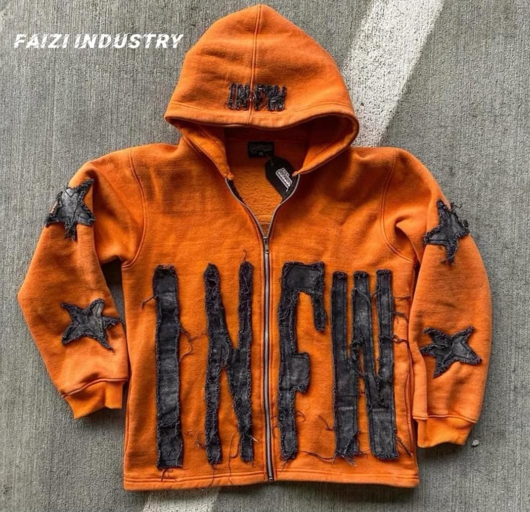 Distressed and vintage wash hoodie