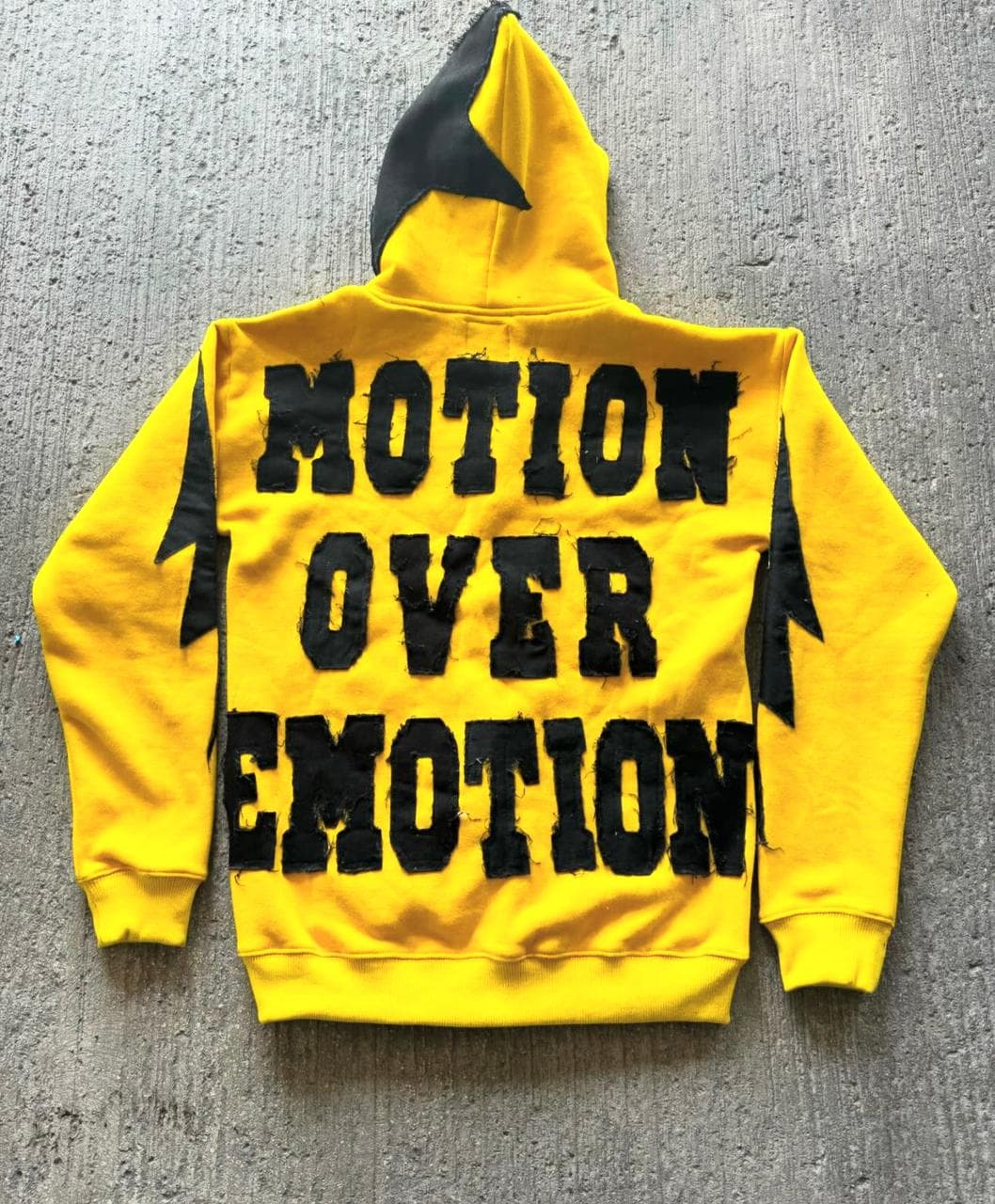 Distressed patch hoodie