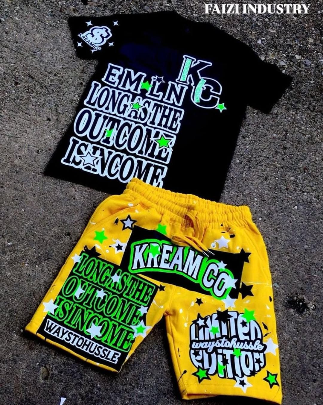 Screen Print Shirt and Shorts